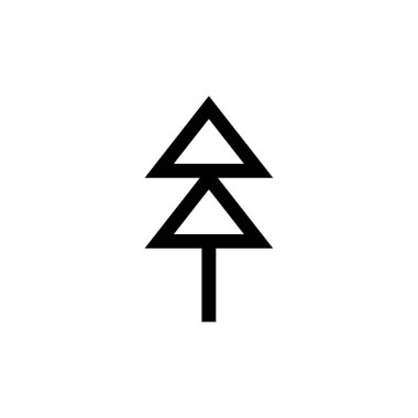 ağaç simgesi vektör illüstrasyonu