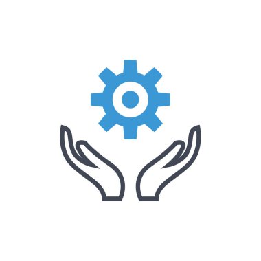 İş yönetimi ikonu. düz dizayn 