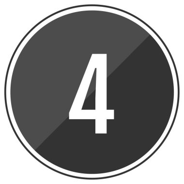 4 numaralı simge vektör illüstrasyonu