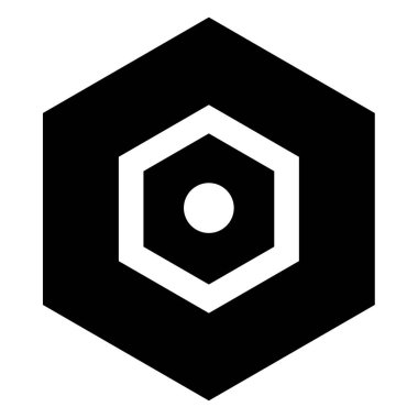 Altıgen düz vektör simgesi 