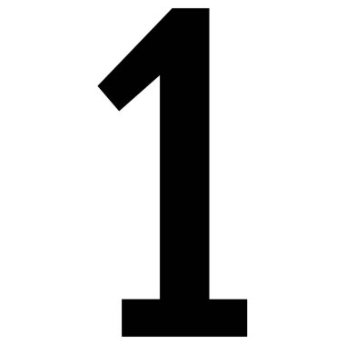 number one icon vector illustration