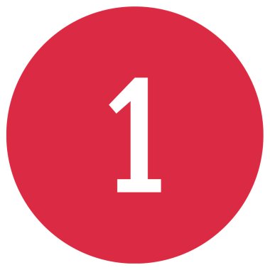 number one icon vector illustration