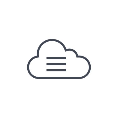 Bulut hesaplama simgesi vektör illüstrasyonu