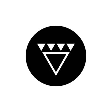 Soyut çokgen geometrik şekil simgesi, vektör illüstrasyonu