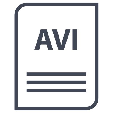 avi dosya simgesi, vektör illüstrasyonu basit tasarım