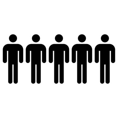 insanlar avatar, düz vektör simgesi.