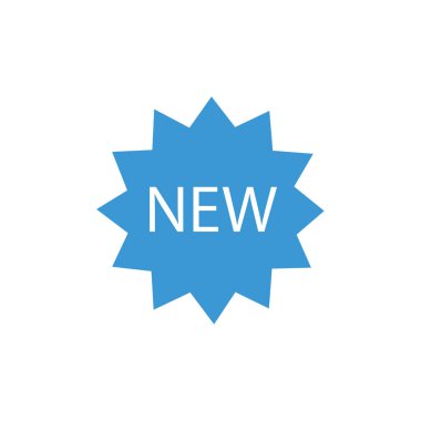 Yeni ses etiketi simgesi, vektör çizim 