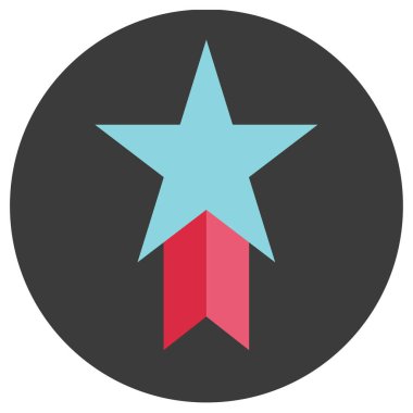 Yıldız favori kurdelesi. Web simgesi basit illüstrasyon