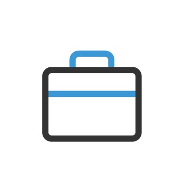 Evrak çantası simgesi soyut bir grupta izole edildi 