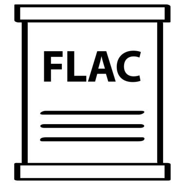 flac dosya simgesi, vektör illüstrasyonu basit tasarım