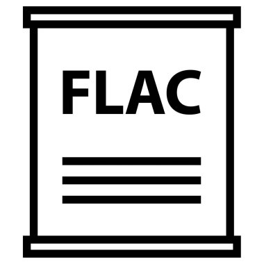 flac dosya simgesi, vektör illüstrasyonu basit tasarım