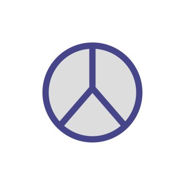 Beyaz arkaplanda barış işaretinin vektör illüstrasyonu 