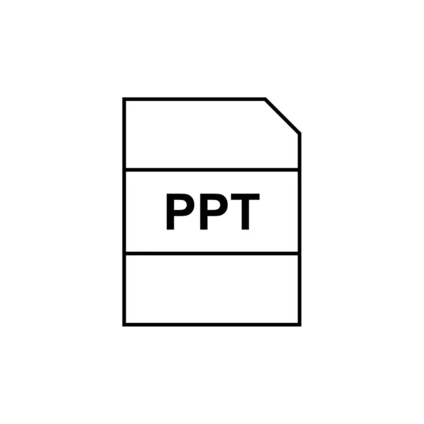 Ppt Icône Fichier Illustration Vectorielle Conception Simple — Image vectorielle