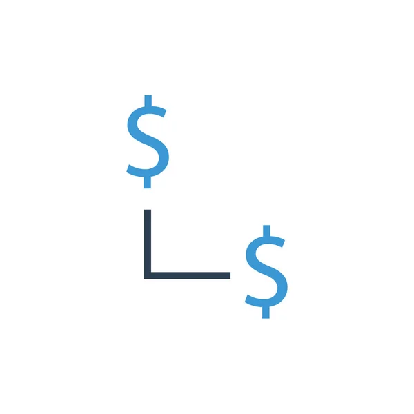 Vector Icon Concept Dollar Sign Moving Dollar Symbol — Stock Vector