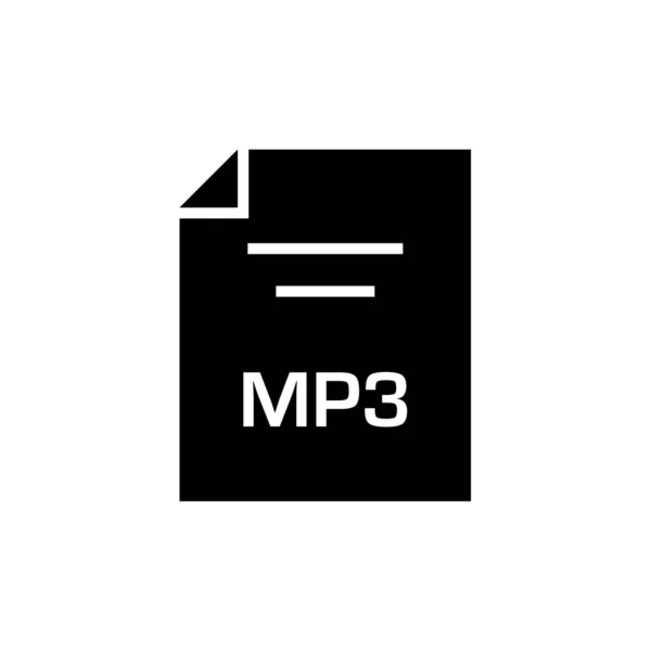 Mp3 Dateiformat Icon Vektor Illustration — Stockvektor