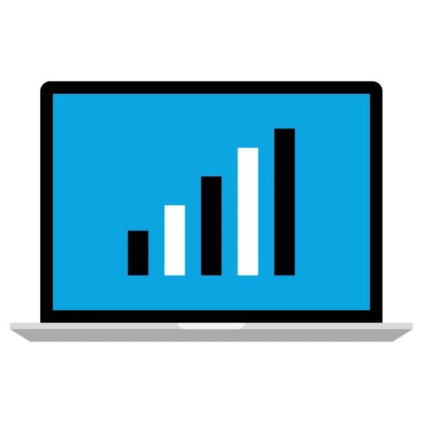 Ikona Komputera Laptopa Ilustracja Wektor — Wektor stockowy
