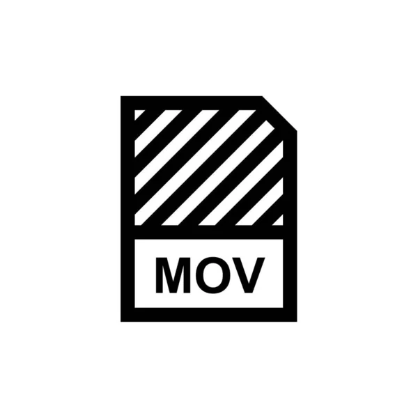 Mov File Icon Vector Illustration Simple Design — Stock Vector