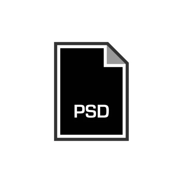 Psdドキュメントアイコンベクトルイラストシンプルなデザイン — ストックベクタ