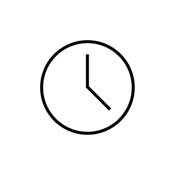 Reloj Icono Plano Ilustración Vectorial — Archivo Imágenes Vectoriales