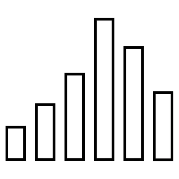 Ikona Wykresu Słupkowego Zarys Wykres Pasek Wykres Wektor Ilustracja Dla — Wektor stockowy