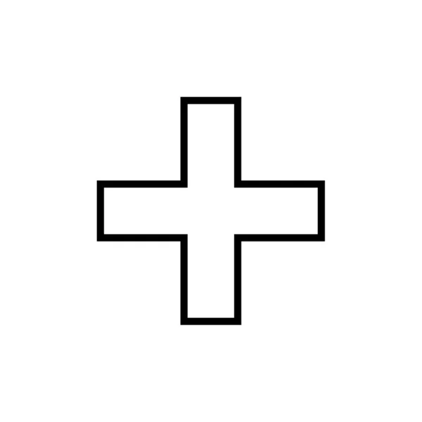 Cross Icon Διάνυσμα Απομονωμένο Λευκό Φόντο Για Σχεδιασμό Web Και — Διανυσματικό Αρχείο
