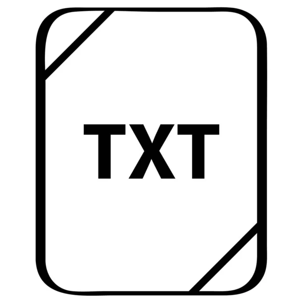Txt Іконка Формату Файлів Векторні Ілюстрації — стоковий вектор