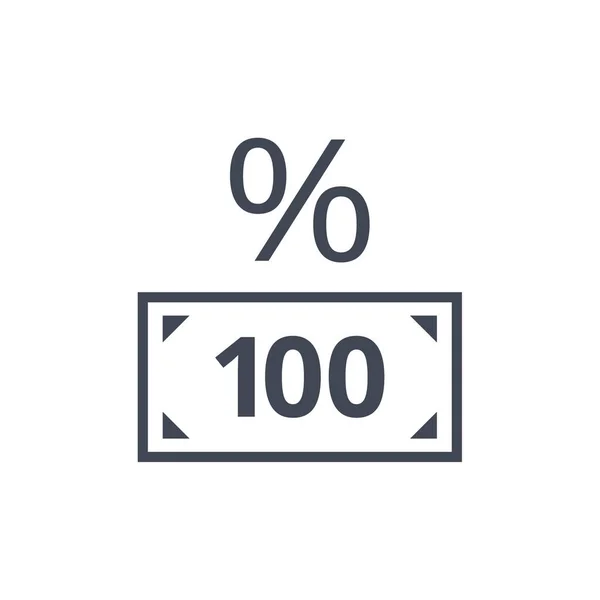 100 Sleva Vektorová Ikona — Stockový vektor