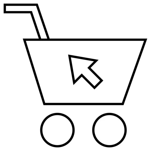 Commerce Shopping Icône Concept Illustration Vectorielle — Image vectorielle