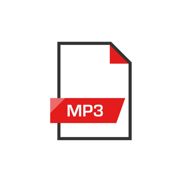 Mp3 Dateisymbol Vektorillustration Einfaches Design — Stockvektor