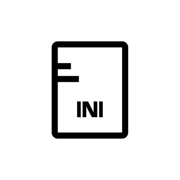 Ini File Icon Vector Illustration Simple Design — Stock Vector
