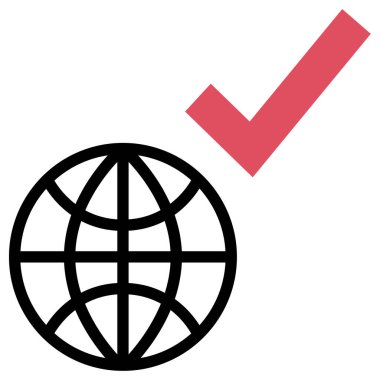 Küresel simge vektör illüstrasyonu