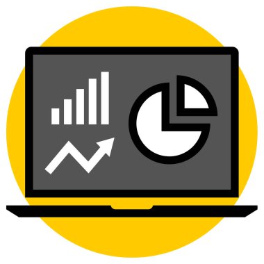 Bilgisayar. Web simgesi basit illüstrasyon