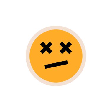 emoji, yüz ifadesi sembolü, simge simgesi, vektör illüstrasyonu