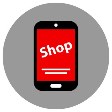 çevrimiçi dükkan simgesi. vektör illüstrasyonu 