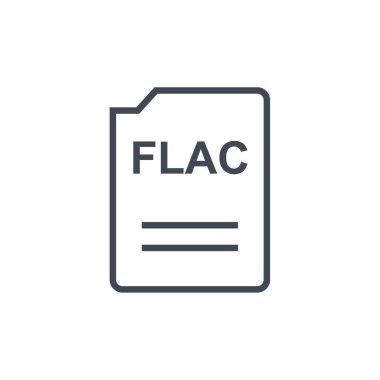 flac dosya simgesi, vektör illüstrasyonu basit tasarım