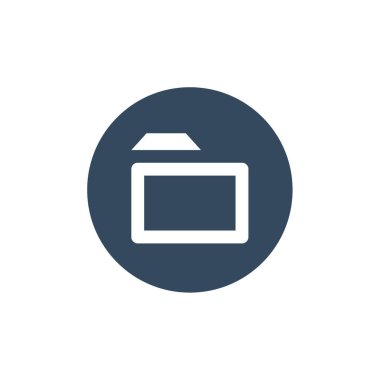 klasör düz simgesi. vektör çizim.