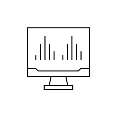 bilgisayar monitörü ikon vektör illüstrasyonu