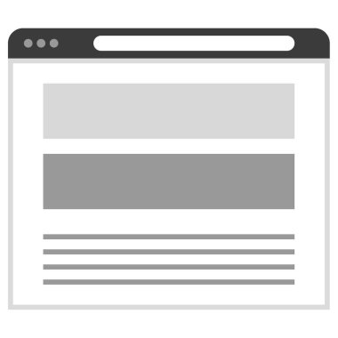 İnternet tarayıcı sayfası. ui ux 'nun basit tasarımı  