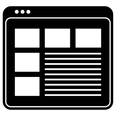 Web sitesi ve uygulama tasarımı için tarayıcı vektör simgesi 