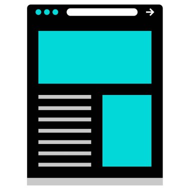 Sayfa yerleşim simgesi, web tasarımı illüstrasyonu 