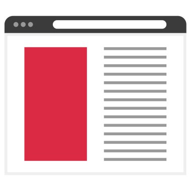 Web sayfası vektör simgesi