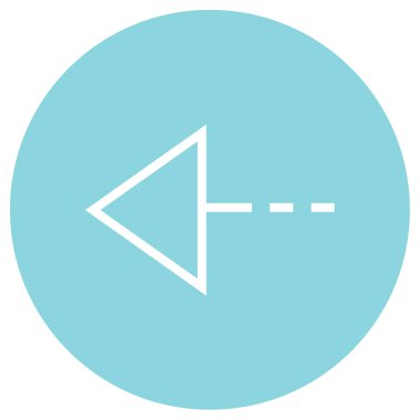 Sol ok simge vektör çizim