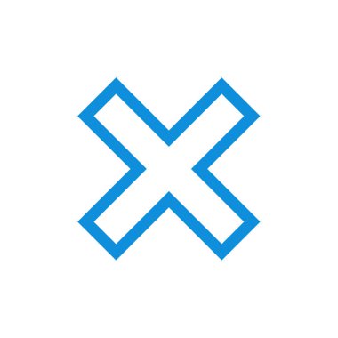 çapraz x simgesi, vektör illüstrasyonu