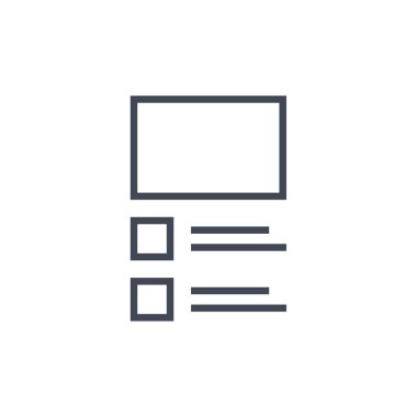 Evet ux wirefram düzeni, web sayfası simgesi 