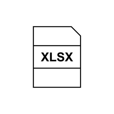 xlsx dosya simgesi, vektör illüstrasyonu basit tasarım