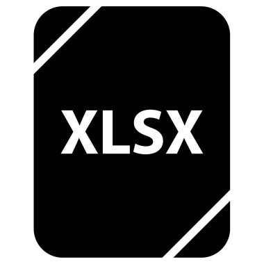 xlsx dosya biçimi simgesi, vektör illüstrasyonu basit tasarım