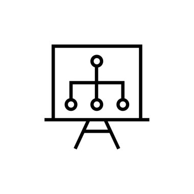 Vektör olarak sunum simgesi. Logotype - Doodle 