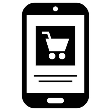 akıllı telefon simgesi basit vektör illüstrasyonu