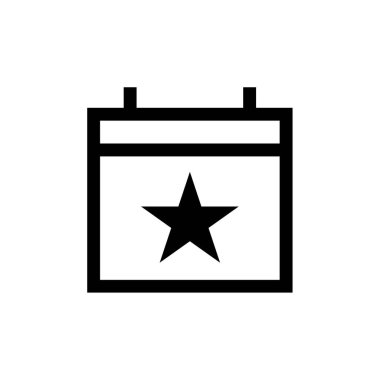 Takvim simgesi, vektör çizimi