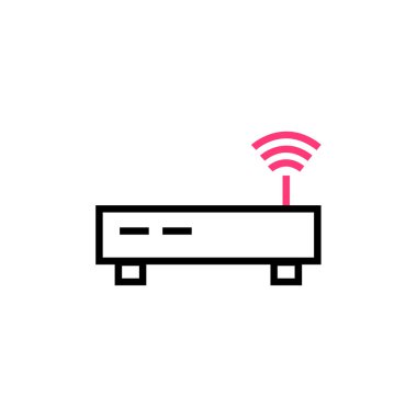 router simgesi vektör illüstrasyonu